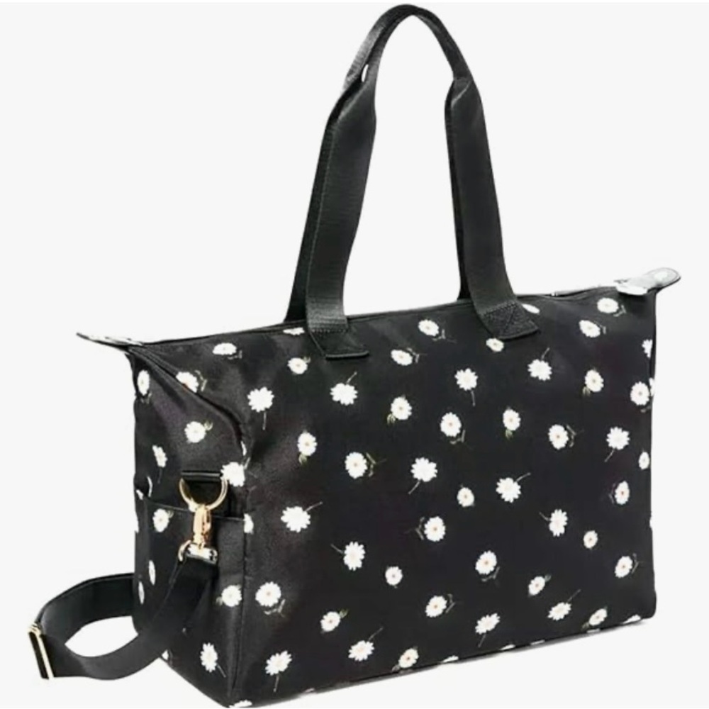 🎉HP🎉Alice+Olivia Black Canvas Tote Bag with Adjustable Strap
